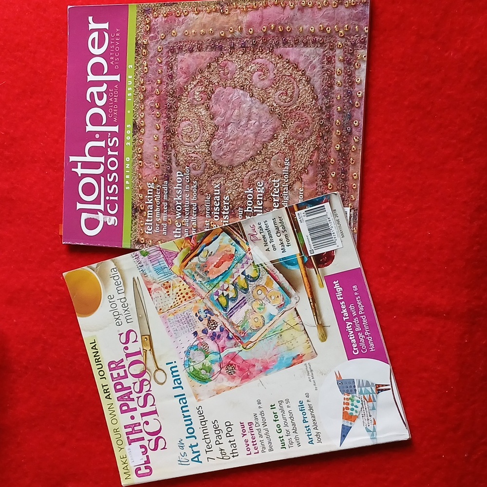 2 Cloth Paper Scissors Mixed Medium Magazines